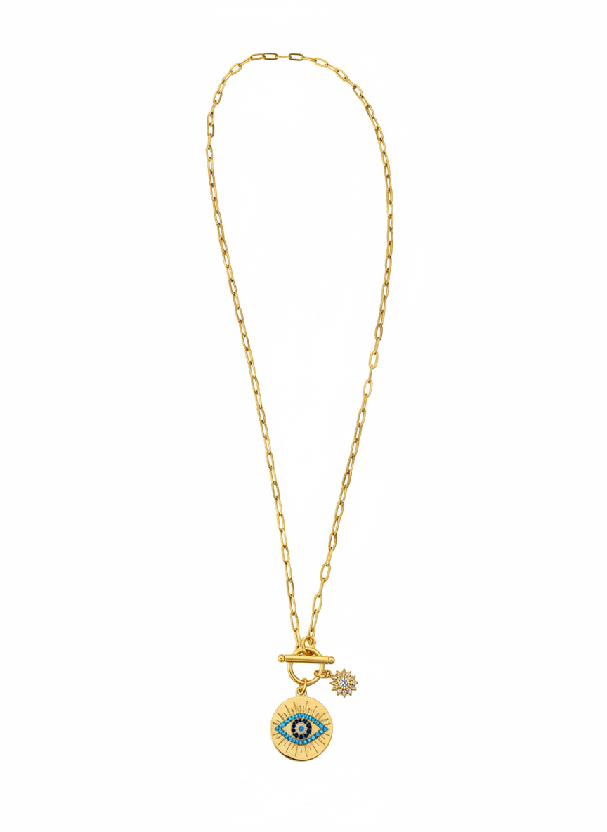 Eye Lock Toggle Necklace