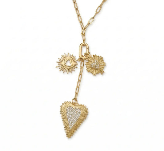 Heart charm necklace
