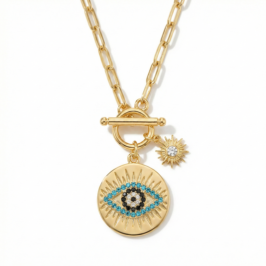 Eye Lock Toggle Necklace