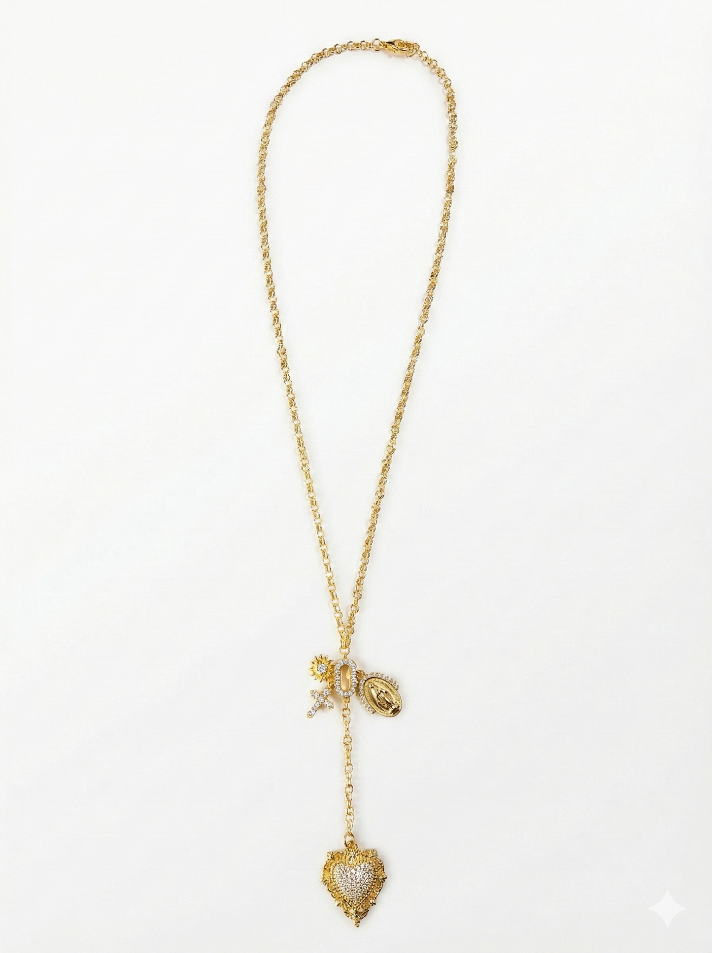 Rose charm necklace