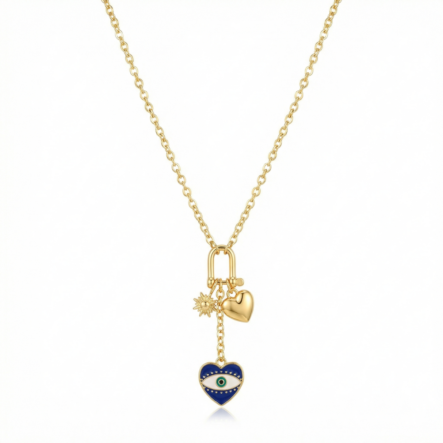 Evil eye charm necklace