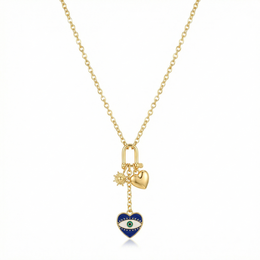 Evil eye charm necklace