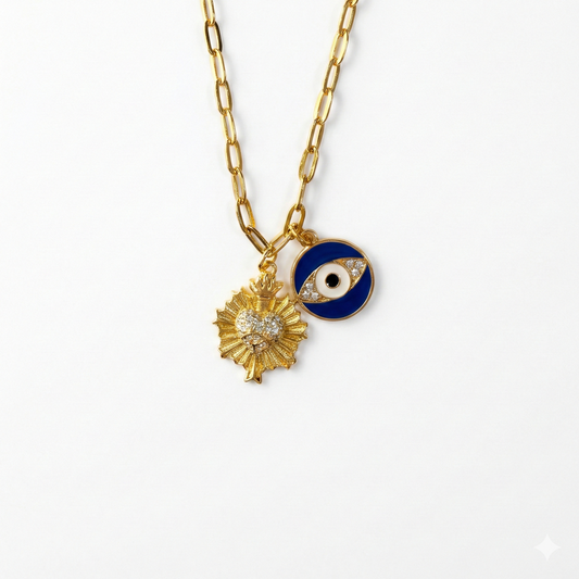 Small Eye Charm Necklace