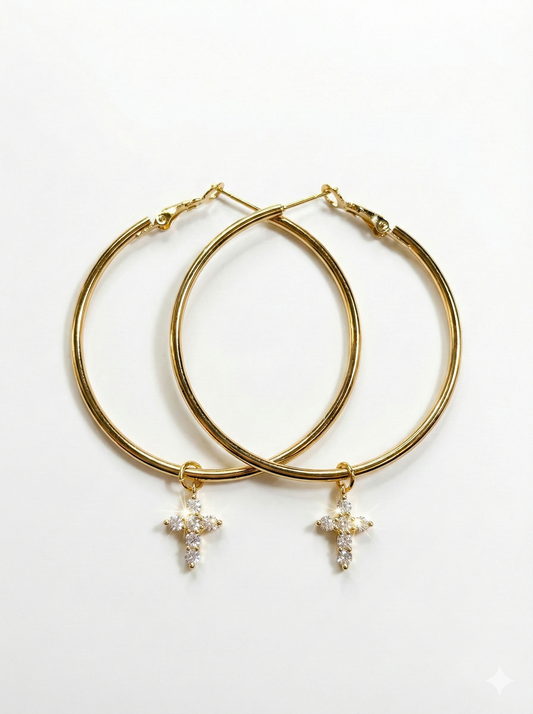 Medium Cross Hoops